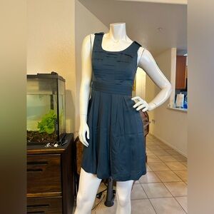 Sine Dark Slate Blue silk sleeveless mini dress